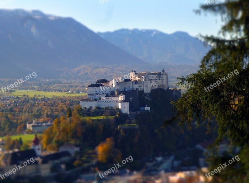 Castle Fortress Hilltop Landscape Europe