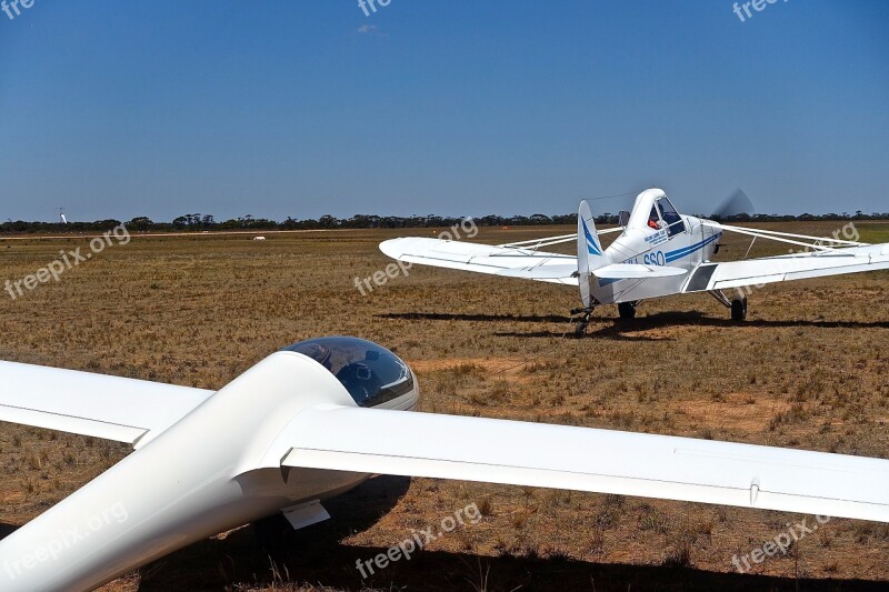 Glider Takeoff Flight Tug Gliding