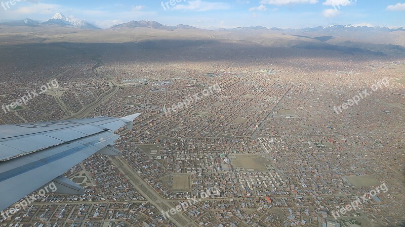 Airplane Window Horizon Mountain Bolivia