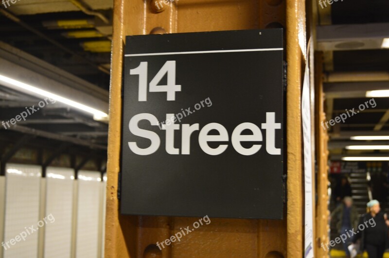 Sign 14th Street Union Square Nyc Free Photos