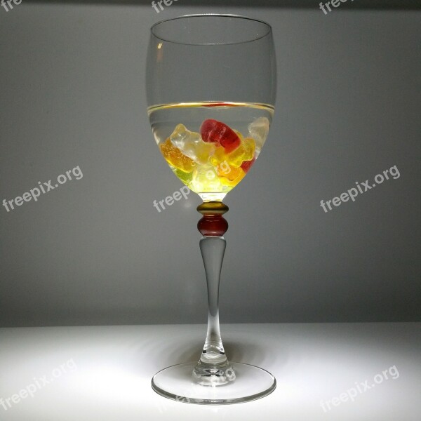 Wine Glass Gummibärchen Fruit Jelly Haribo Bear