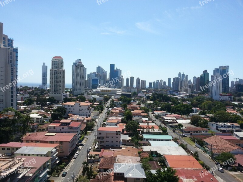 City Panoramic Urban Tower Building