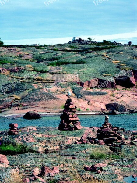 Cliff Landscape Aland Gull Nature