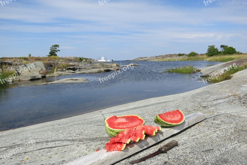 Watermelon Natural Harbor Cliff Free Photos