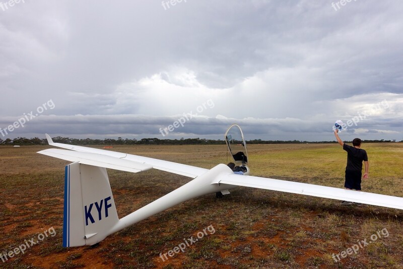 Glider Runway Aviation Aircraft Flying