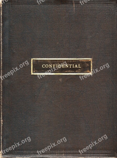 Confidential Cover Vintage Secrecy Private