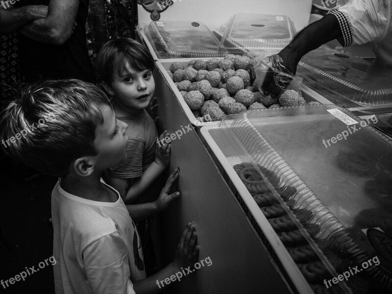 Children Boy Hungry Food Looking