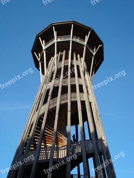 Tower Sauvabelin Lausanne Switzerland Wooden Tower