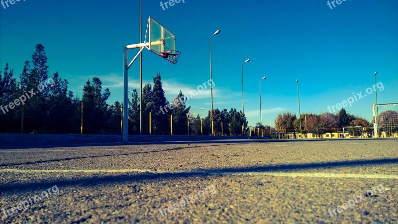 Basketball Court Sport Landscape Free Photos