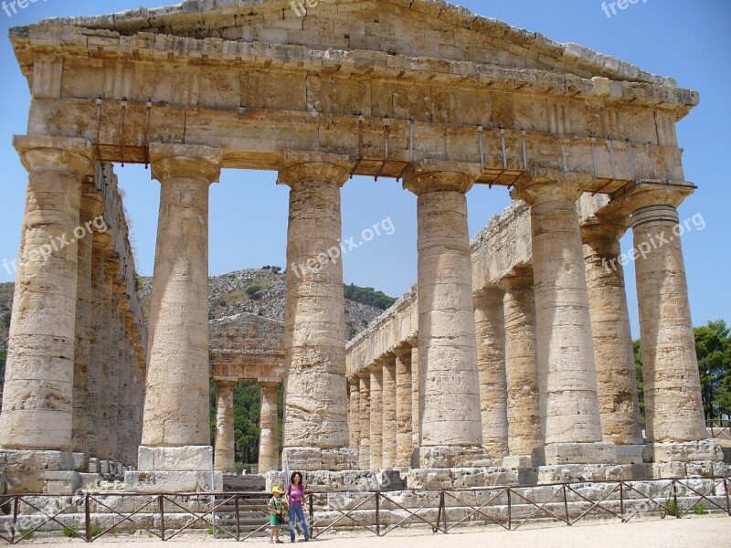 Architecture Antique Temple Segesta Sicily