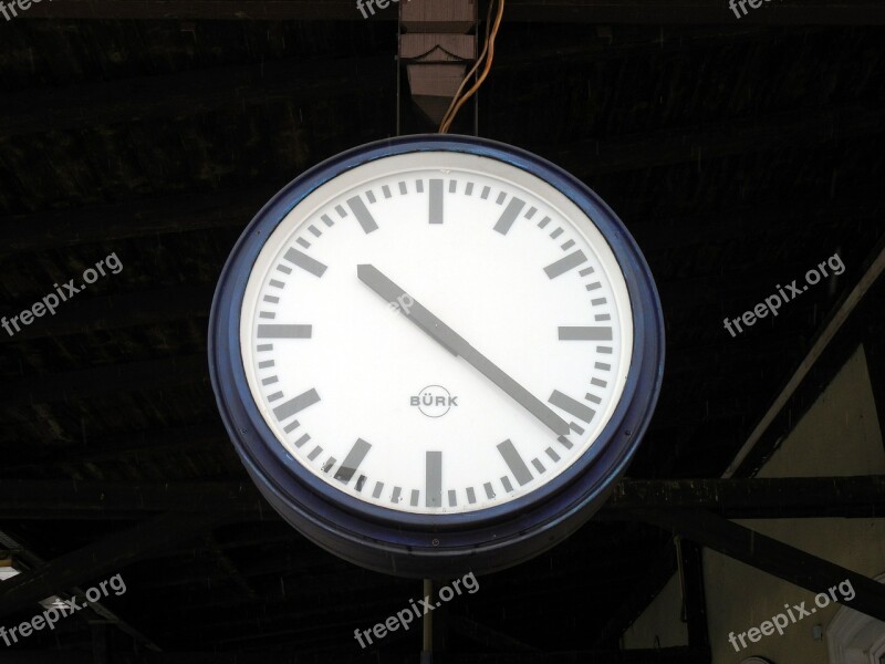 Clock Railway Station Station Clock Time Platform