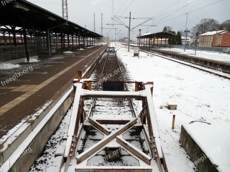 Railway Station Rails Track Platform Railway