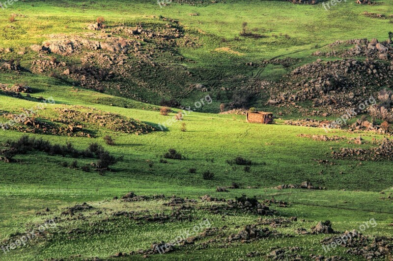 Landscape Valley Scenery Rocky Golden Hour