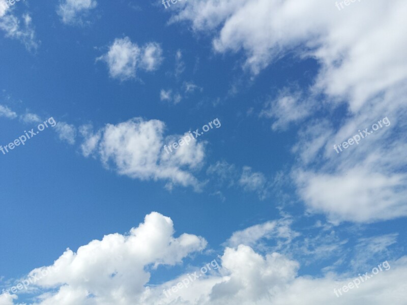 Sky Blue Clouds Weather Nature