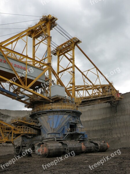 Giant Machine Excavator Coal Extraction Mine