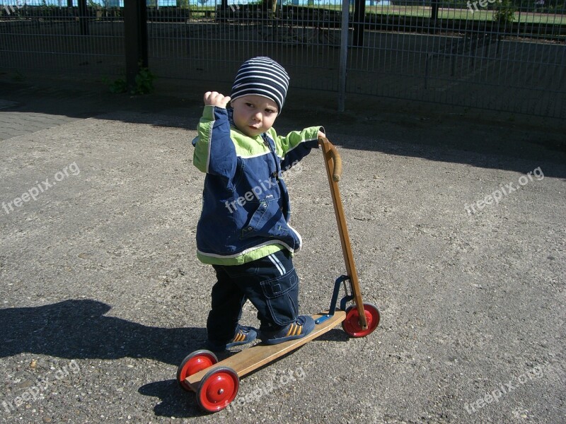 Boy Roller Small Child Muscles Strong