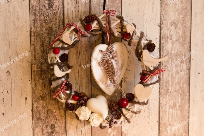 Wreath Decoration Heart Vintage Live