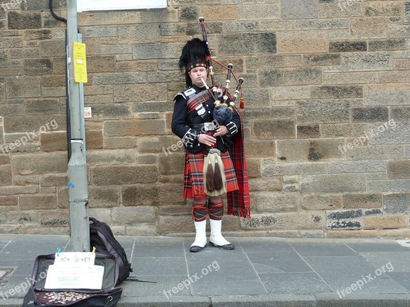 Street Artists Street Musicians Kilt Bagpipes Musician