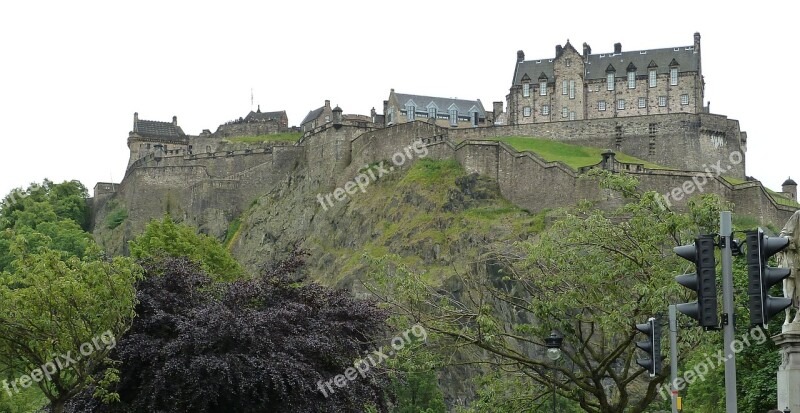 Castle Travel Scotland Edinburgh Free Photos