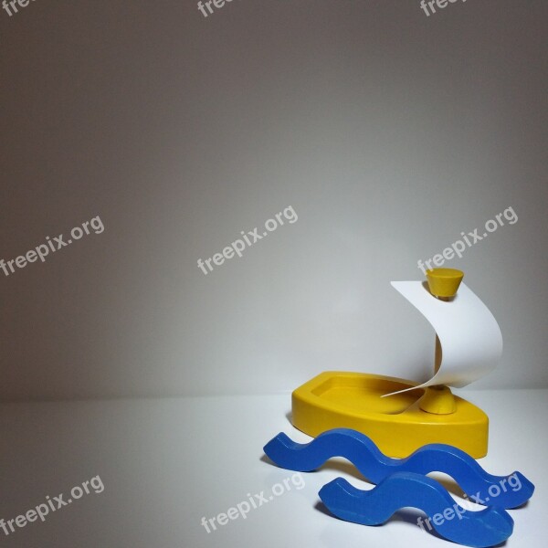 Toys Sailing Boat Sail Vacations Greeting Card