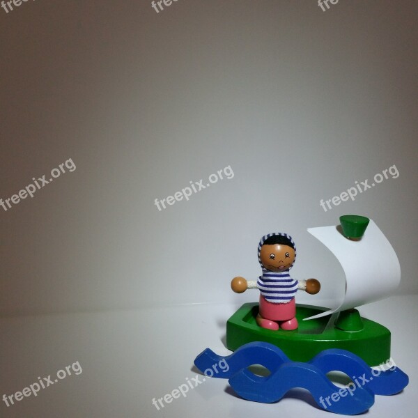 Toys Sailing Boat Sail Vacations Greeting Card