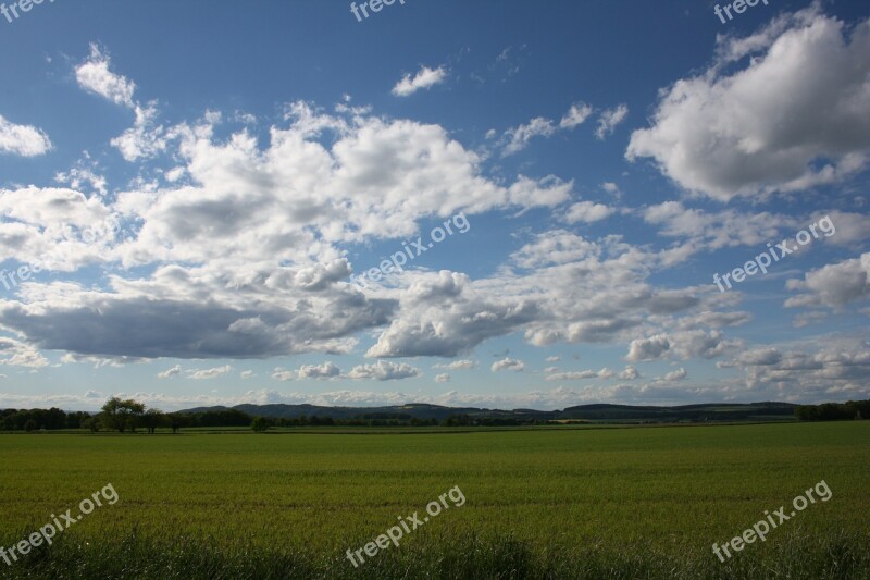 Landscape Clouds Sky Nature Meadow