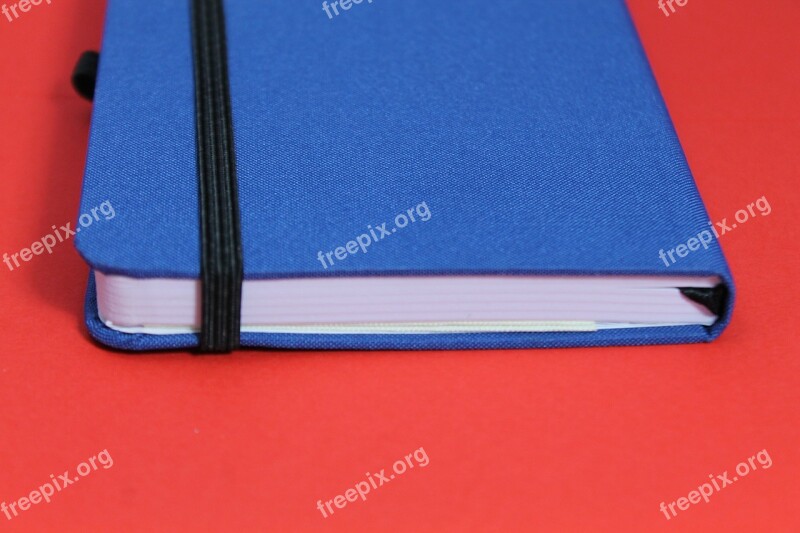 Notebook Calendar Write Red Blue