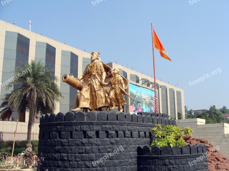 Statue Bronze Shivaji Hero Sculpture