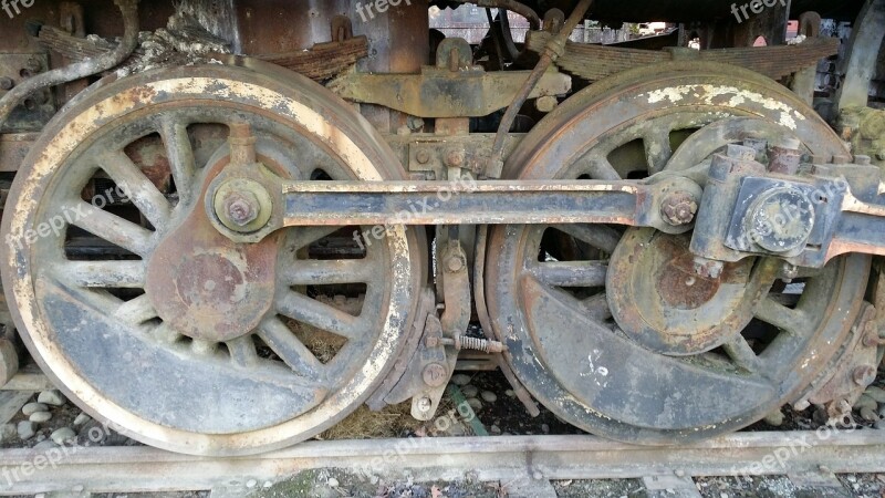 Steam Locomotive Train Wheels Vintage