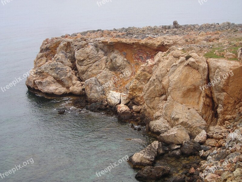 Cyprus Rocky Coast Coast Sea Mediterranean