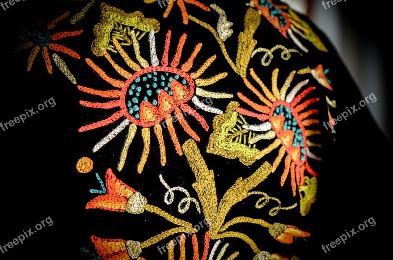 Mexico Oaxaca Handmade Embroidered Dress