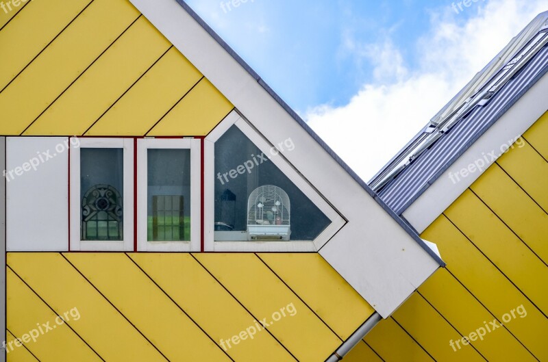 Rotterdam Cubic Houses Yellow Architecture Apartment