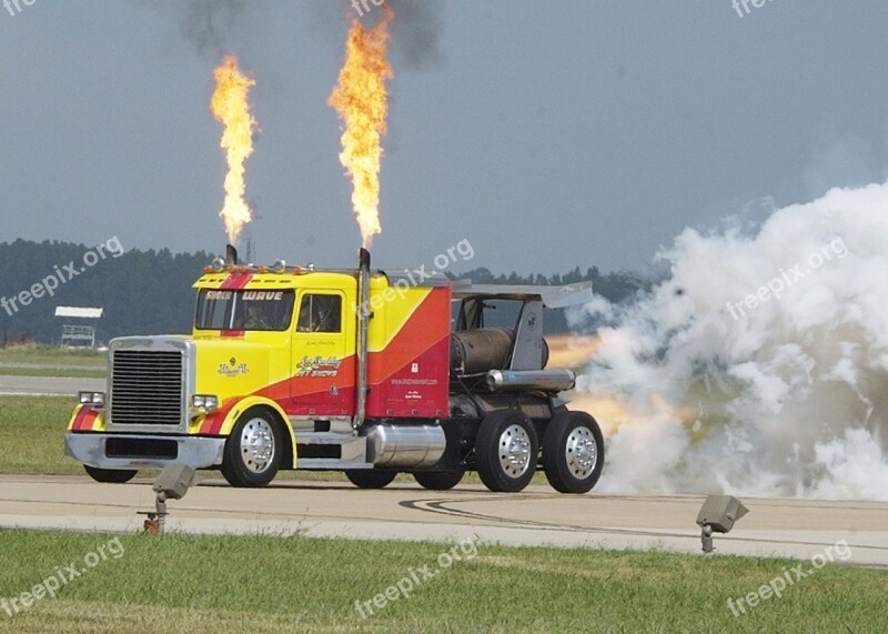 Custom Jet Propelled Truck Jet Engines Fastest Truck Modified Air Show