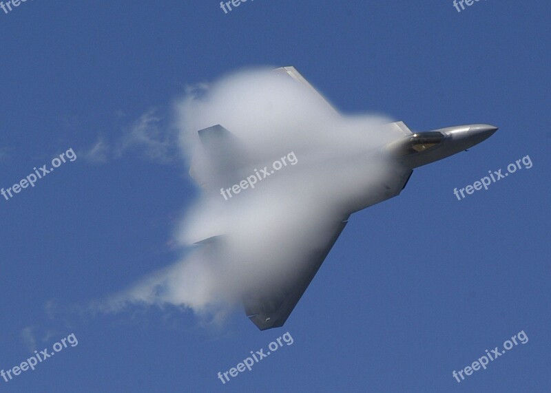 Air Show Military F-22 Raptor Jet