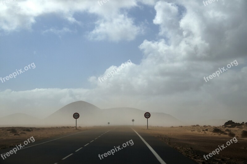 Desert Road Sand Forward Winds