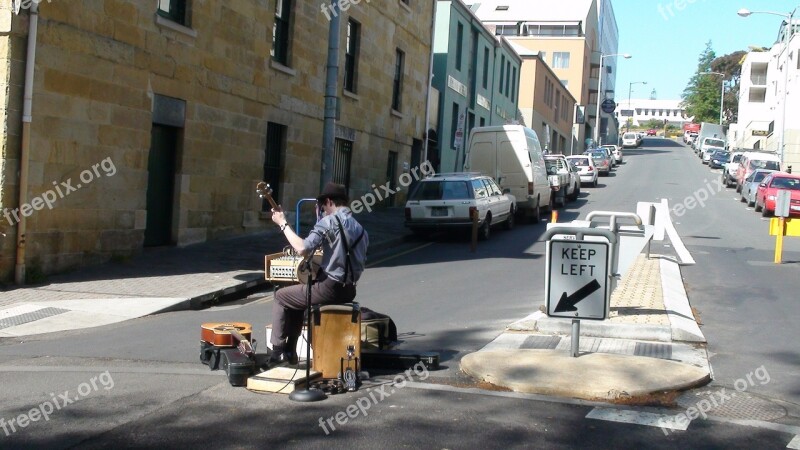 Tasmania Busker Market Street Musician