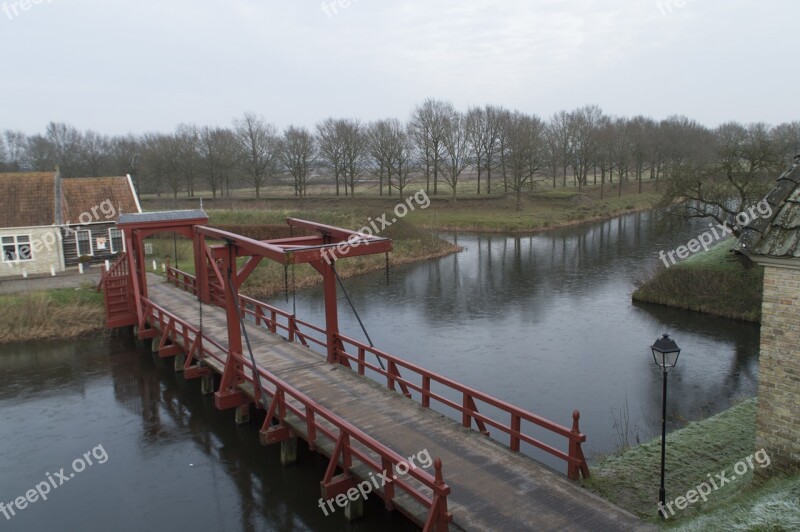 Drawbridge Bridge Moat Fortress Free Photos