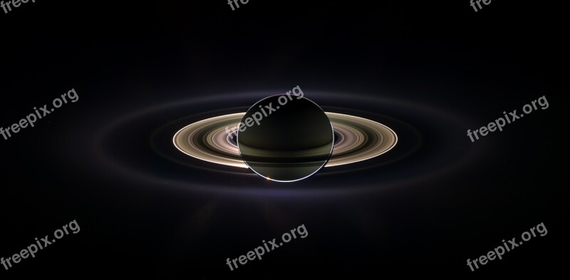 Saturn Eclipse Space Cassini Spacecraft Eclipsing The Sun Cosmos