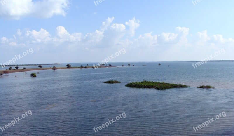 Lake Reservoir River Krishna Sandbar