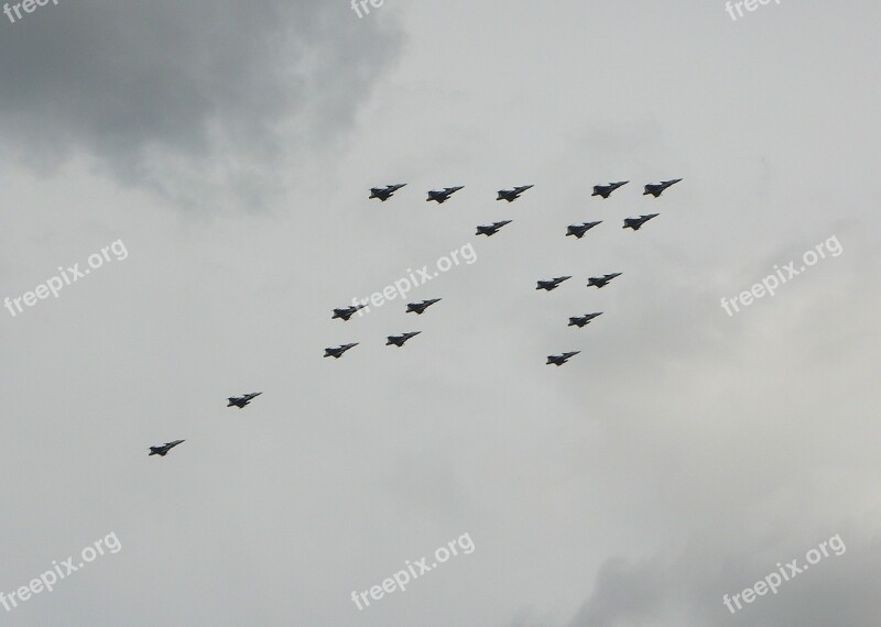 Airshow Plane Demonstration Team Team Work