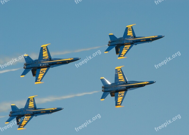 Airshow Airplane Blue Angels Demonstration Team