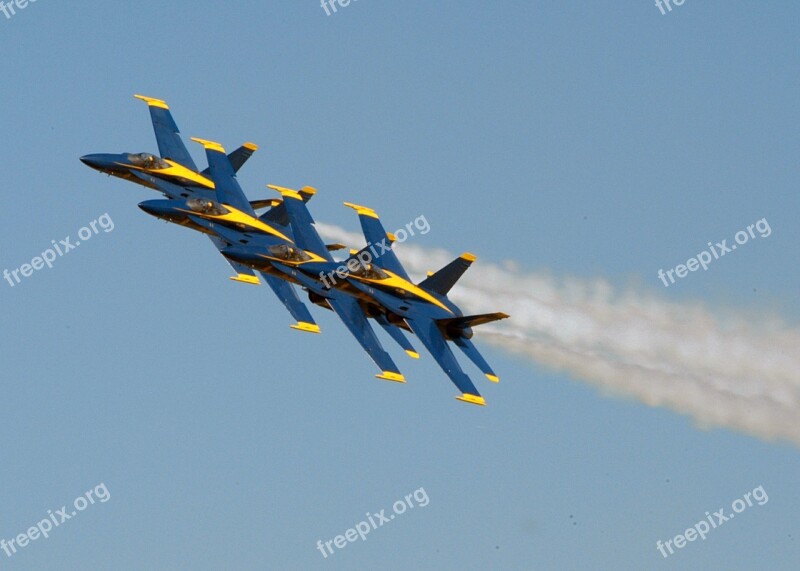 Airshow Airplane Blue Angels Demonstration Team