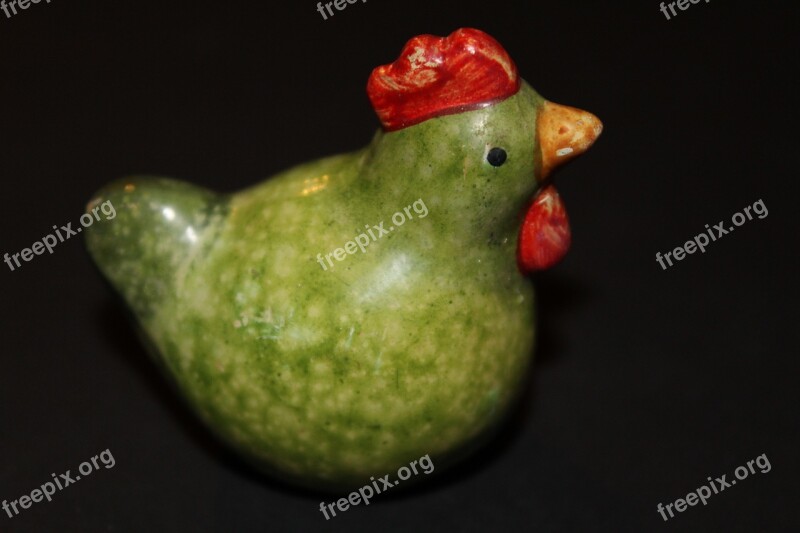 Chicken Figure Colorful Hahn Decoration