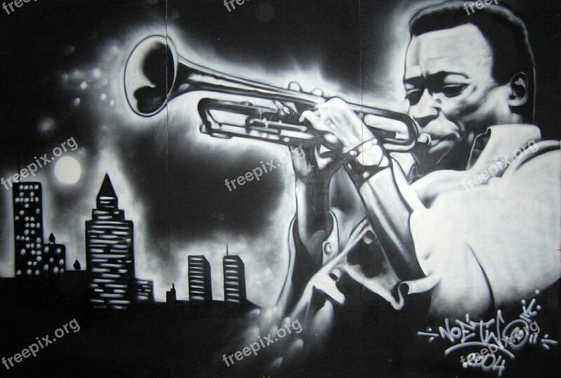 Miles Davis Musician Trumpet Jazzman Street Art