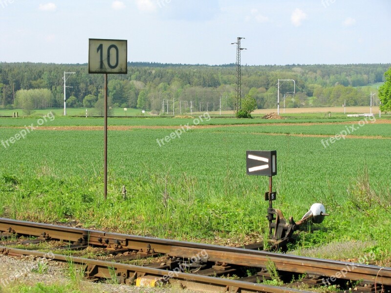 Railway Route Rails Rural South Bohemia