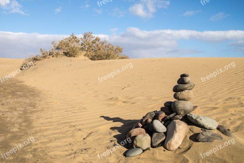 Sand Stones Desert Nature Wide