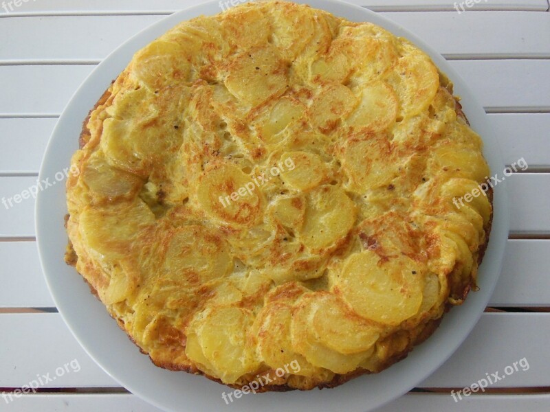 Tortilla Spain Potato Egg Milk