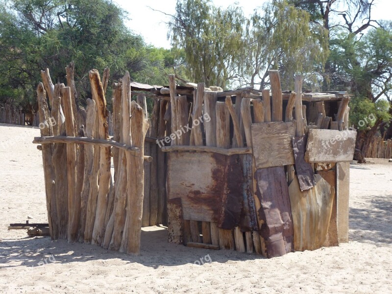 Hut Landscape Namibia Travel Free Photos