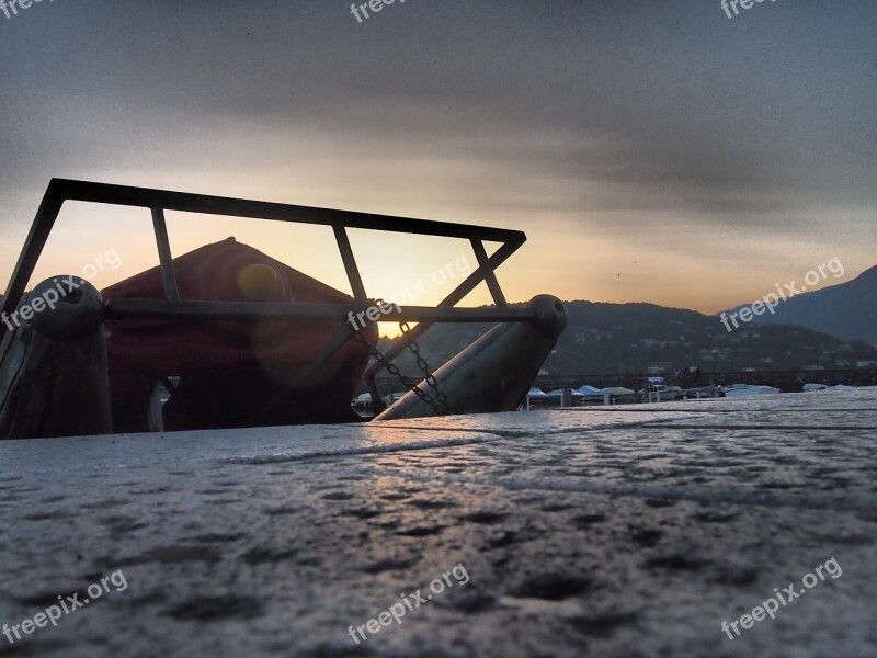 Pedal Boat Sunset Italy Como Lake