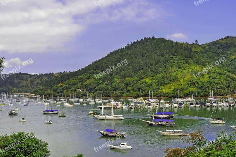 Water Boats Landscape Litoral Rio De Janeiro